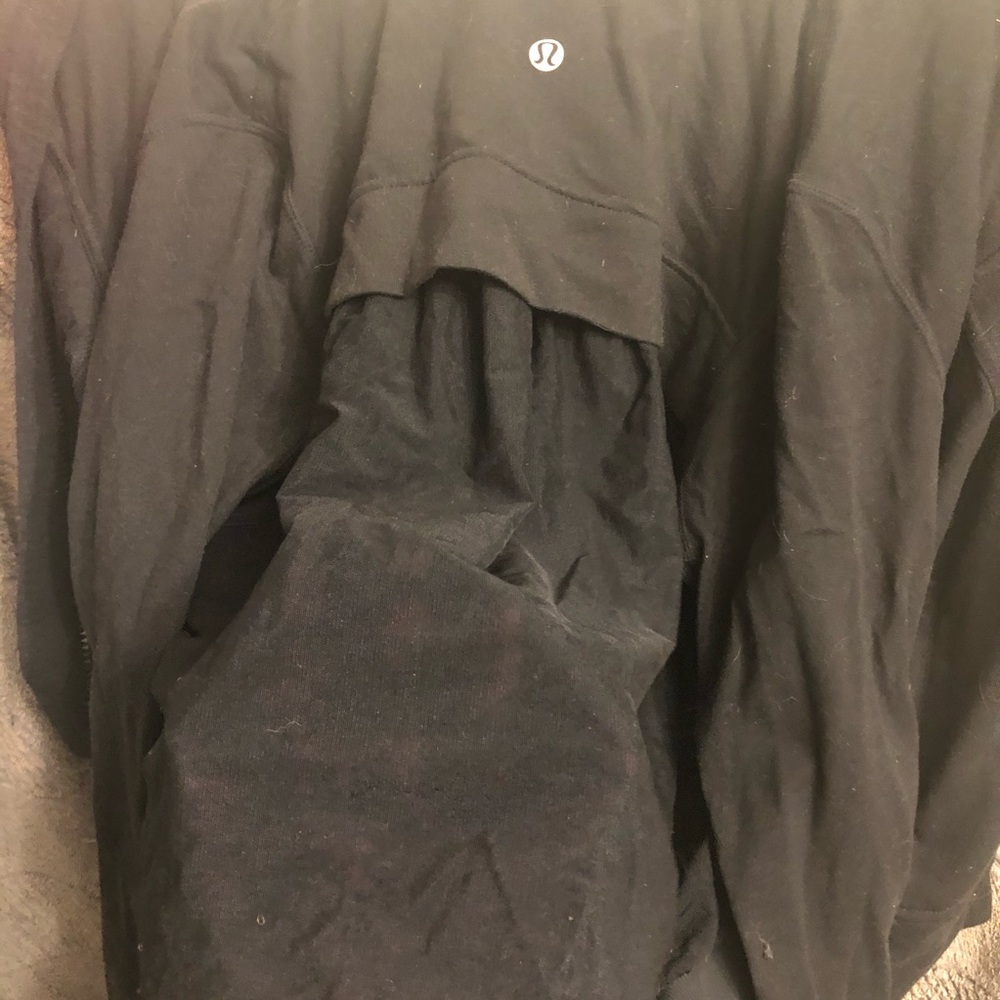GUC Lululemon Size 6 Running Jacket Black Zip Up - Picture 6 of 8